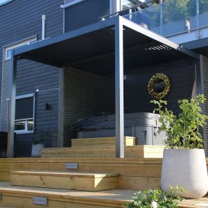 Pergola 3x3m med veggsett