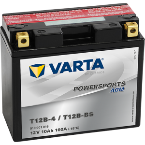 VARTA AGM MC Batteri 12V 10AH 160CCA (151x70x131mm) +venstre T12B-BS (T12B-4)