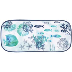 Caribbean rektangulær fat i melamin, 37,5 x 17cm