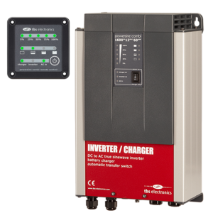 12V inverter m/60A lader / UPS, 1600W / 2500W, automatisk nettveksler og power boost, ren Sinuskurve 230V 50Hz (industriutgave)