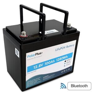 12V 100Ah PolarPlus Lithium Marine (LiFeP04) BMS 100A/100A, Bluetooth, 1280Wh, 258x168x212mm, 9,7kg